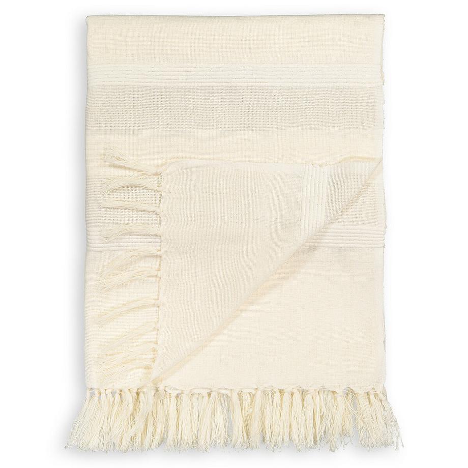 La Redoute Intérieurs Coperta Nedo Cotone con Frange  