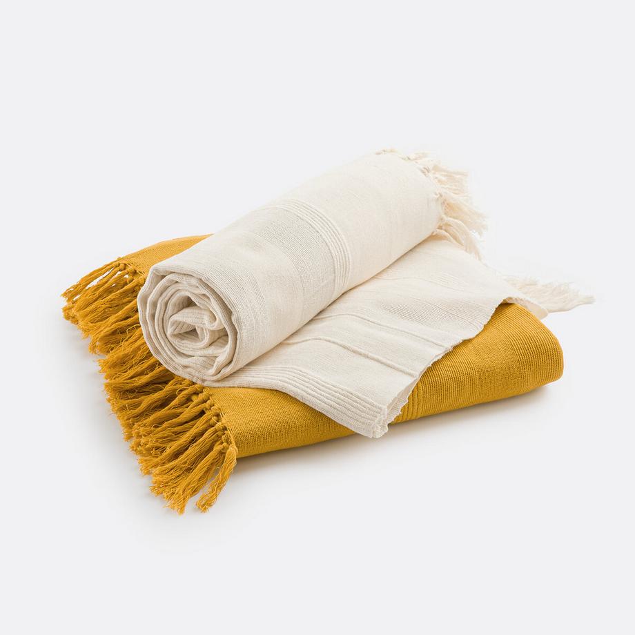 La Redoute Intérieurs Coperta Nedo Cotone con Frange  