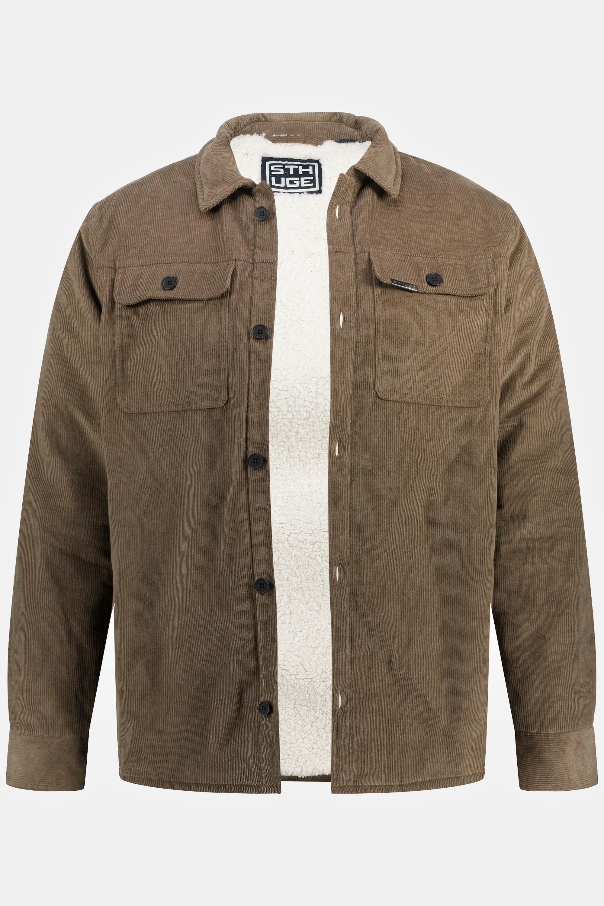 Sthuge  Overshirt, Cord, Langarm, Kentkragen, gefüttert 