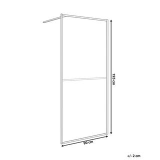 Beliani Parete doccia en Vetro temperato Minimalista ACULEO  