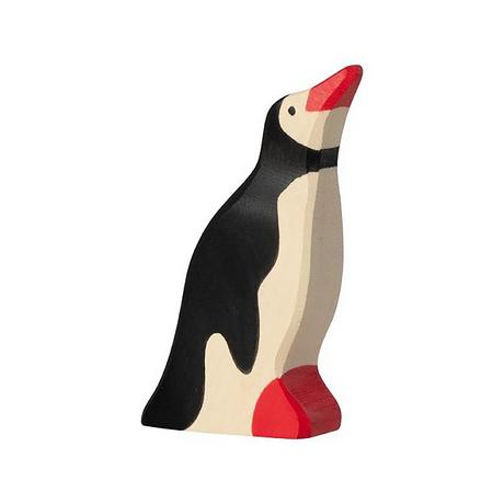 Holztiger  Pinguin, Kopf hoch 