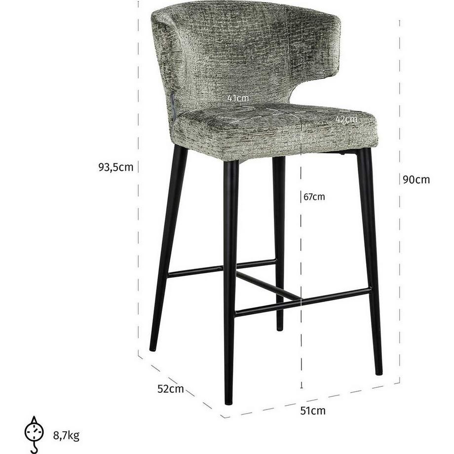 mutoni Chaise de bar Taylor thym 94  