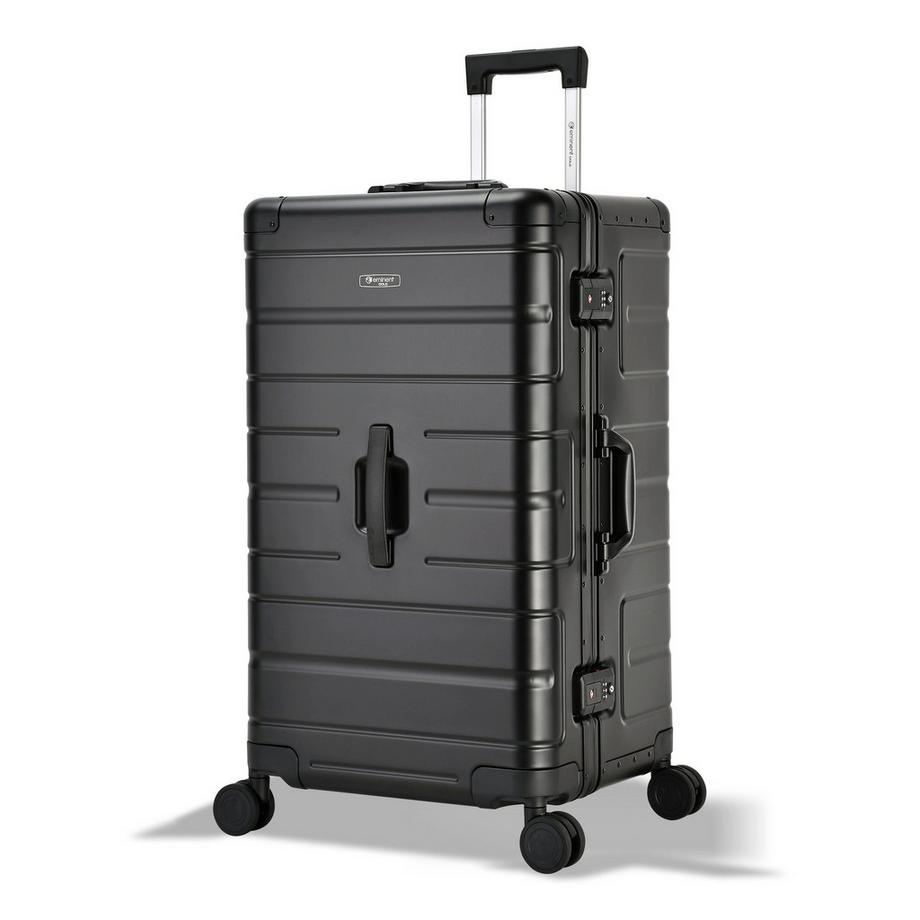 Eminent Gold  Athens Trunk Koffer 4 Rollen Schwarzes Aluminium 