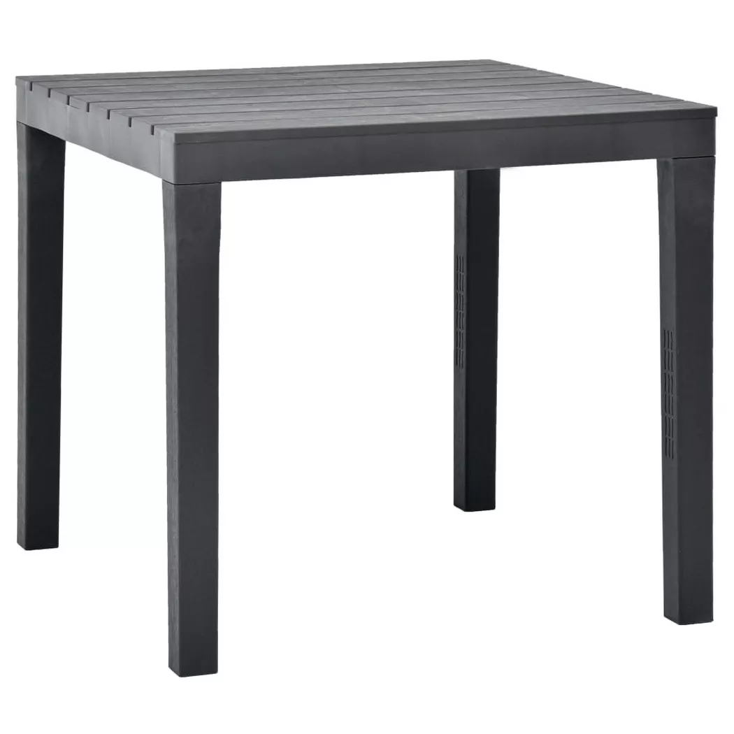 VidaXL - Gartentisch plastik, One Size, Grau