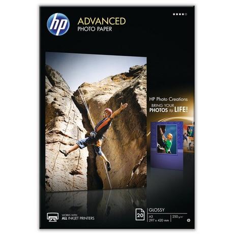 HEWLETT PACKARD HP Advanced Glossy Photo Pap. A3 Q8697A InkJet 250g 20 Blatt  