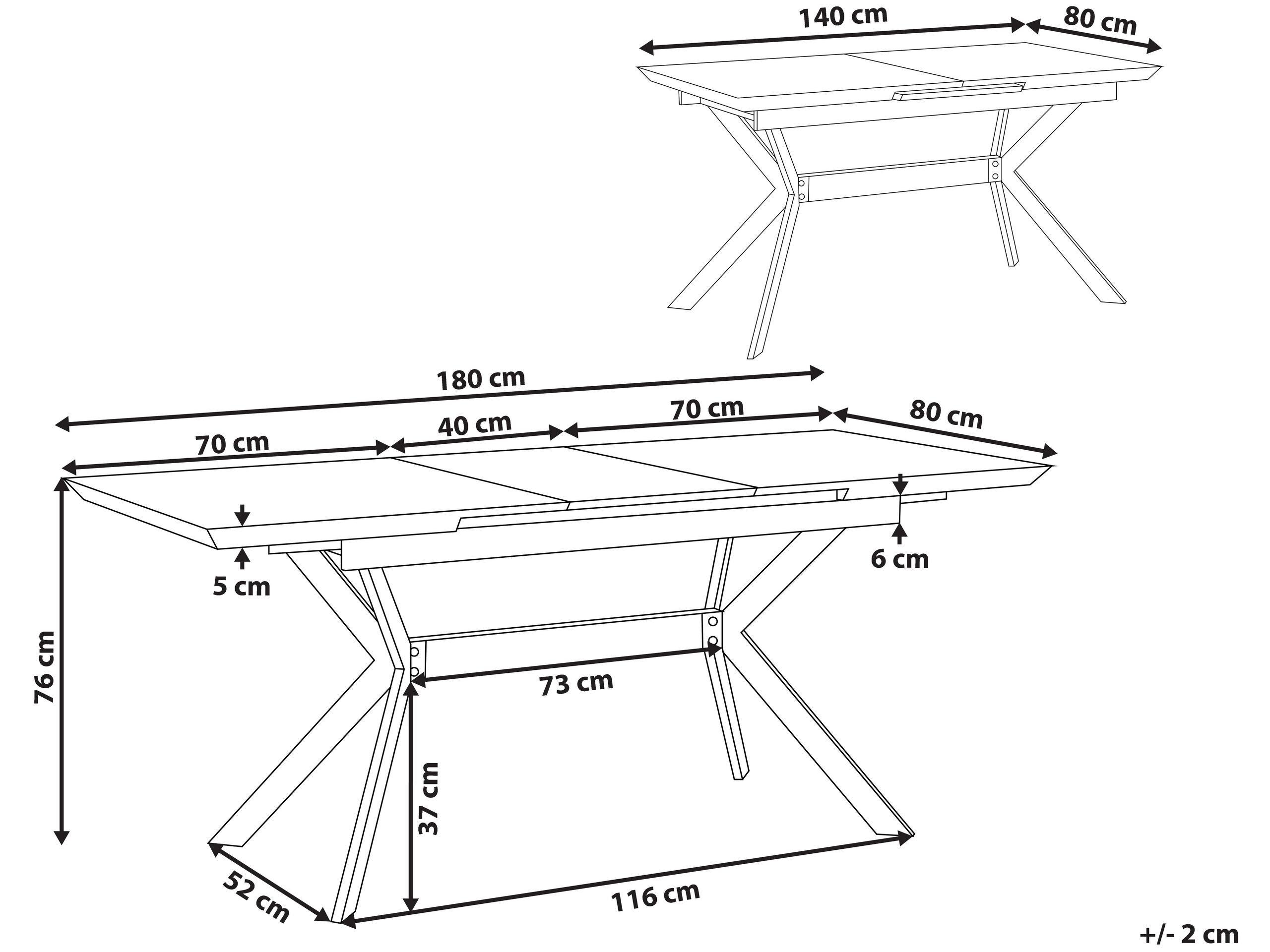 Beliani Table de repas en MDF Moderne BENSON  