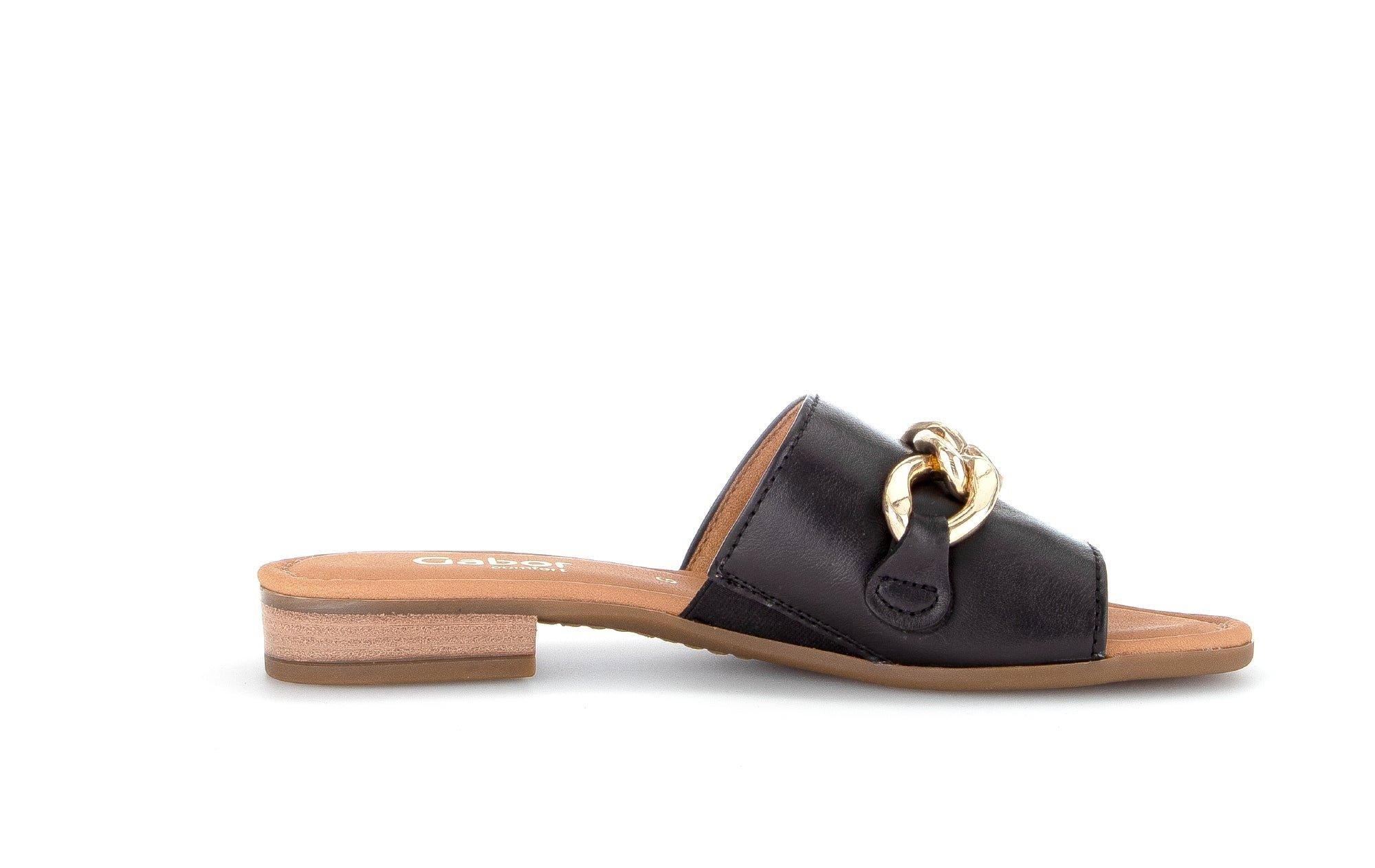 Image of 82.791.57 - Leder Sandale Damen Schwarz 42