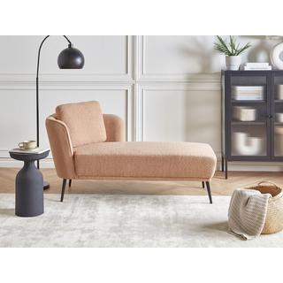 Beliani Chaise longue côté gauche en Bouclé Rétro ARTHEZE  