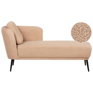 Beliani Chaise longue côté gauche en Bouclé Rétro ARTHEZE  