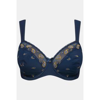 Ulla Popken  Soutien-gorge à armatures, imprimé cachemire - bonnet C-F 