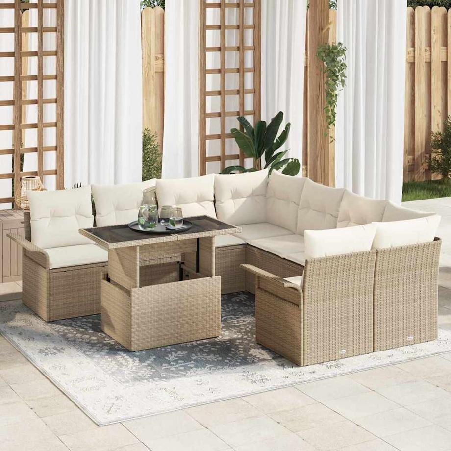 VidaXL Divano da giardino modulare Polyrattan  