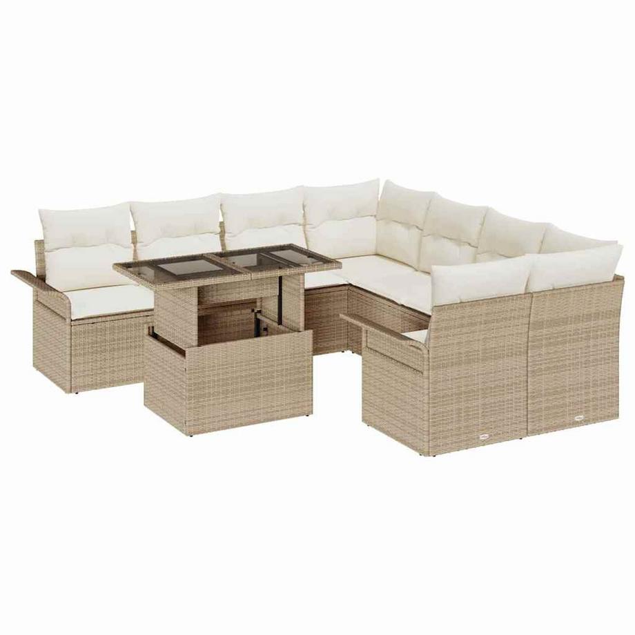 Divano da giardino modulare Polyrattan