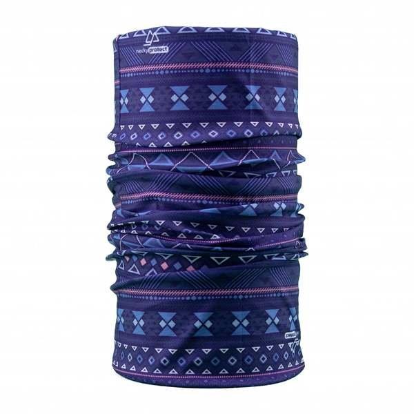 Image of Neckwarmer Multi Color Triangles Damen Multicolor ONE SIZE