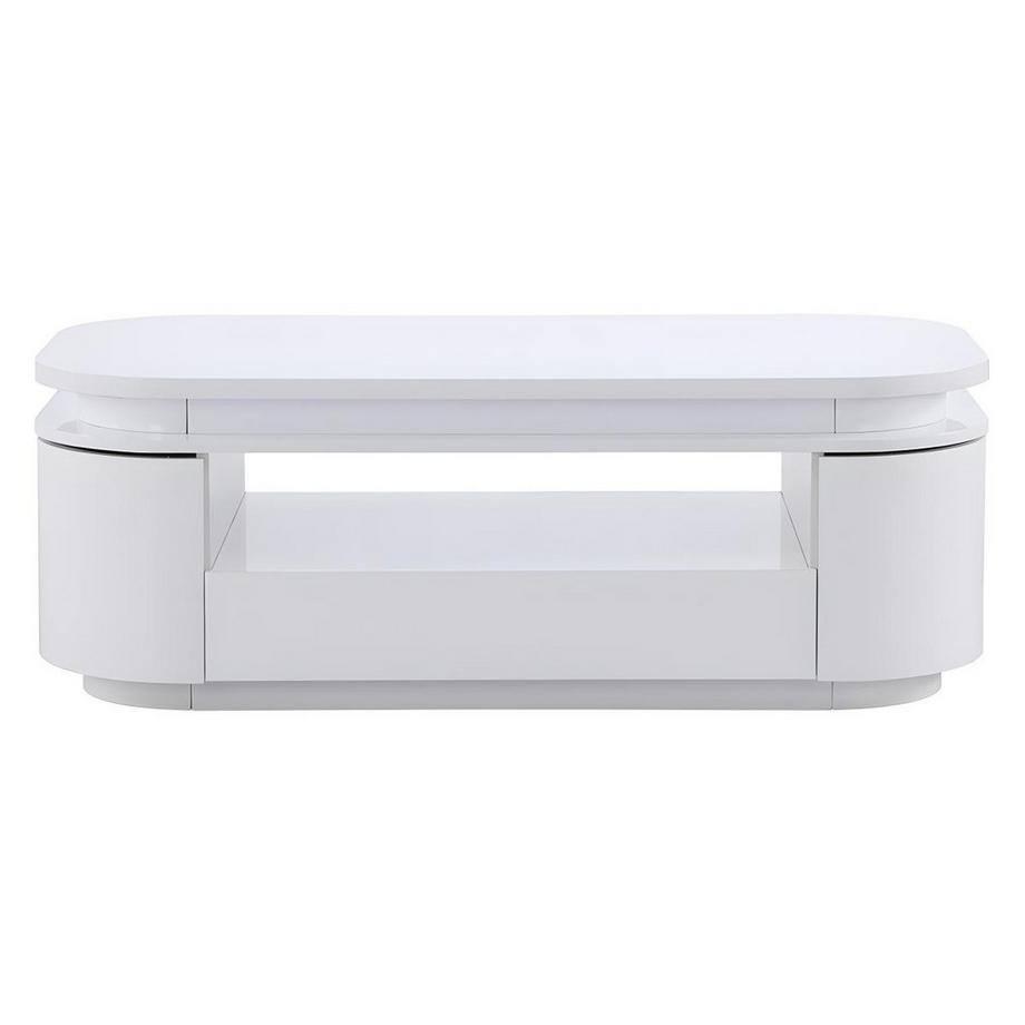 Vente-unique Couchtisch mit 4 Türen 1 Schublade mit LEDBeleuchtung MDF VANDANA  