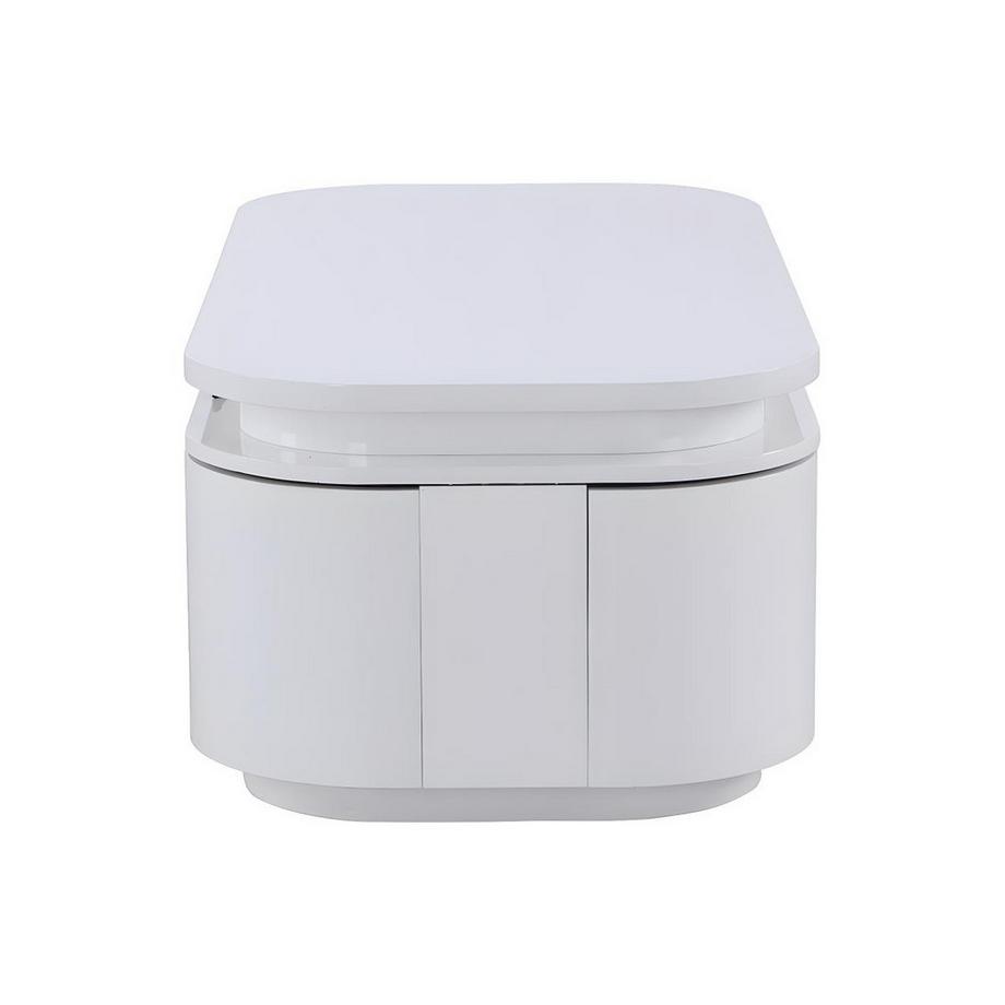 Vente-unique Couchtisch mit 4 Türen 1 Schublade mit LEDBeleuchtung MDF VANDANA  