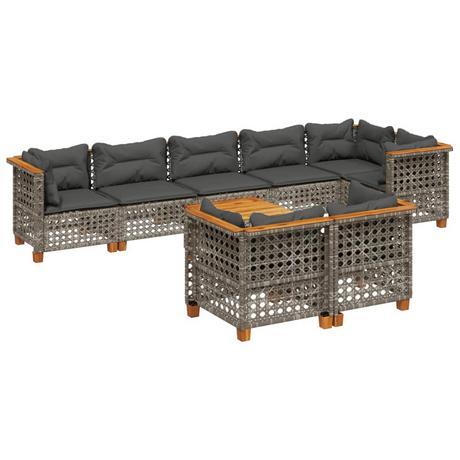 VidaXL set divano da giardino Polirattan  