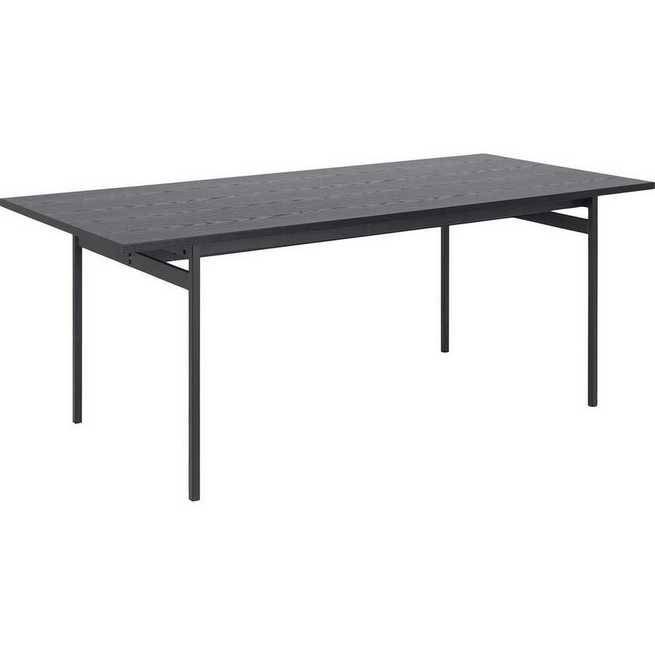 Tavolo da pranzo Angie melaminico nero cenere 200x90x74cm