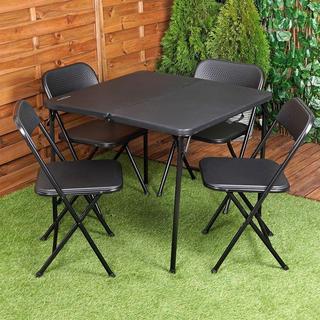 Redcliffs Komplettes Gartenmöbel-Set für 4 Personen: Tisch und Stühle  