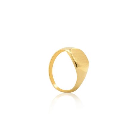 MUAU Schmuck  Plattenring Gelbgold 750 