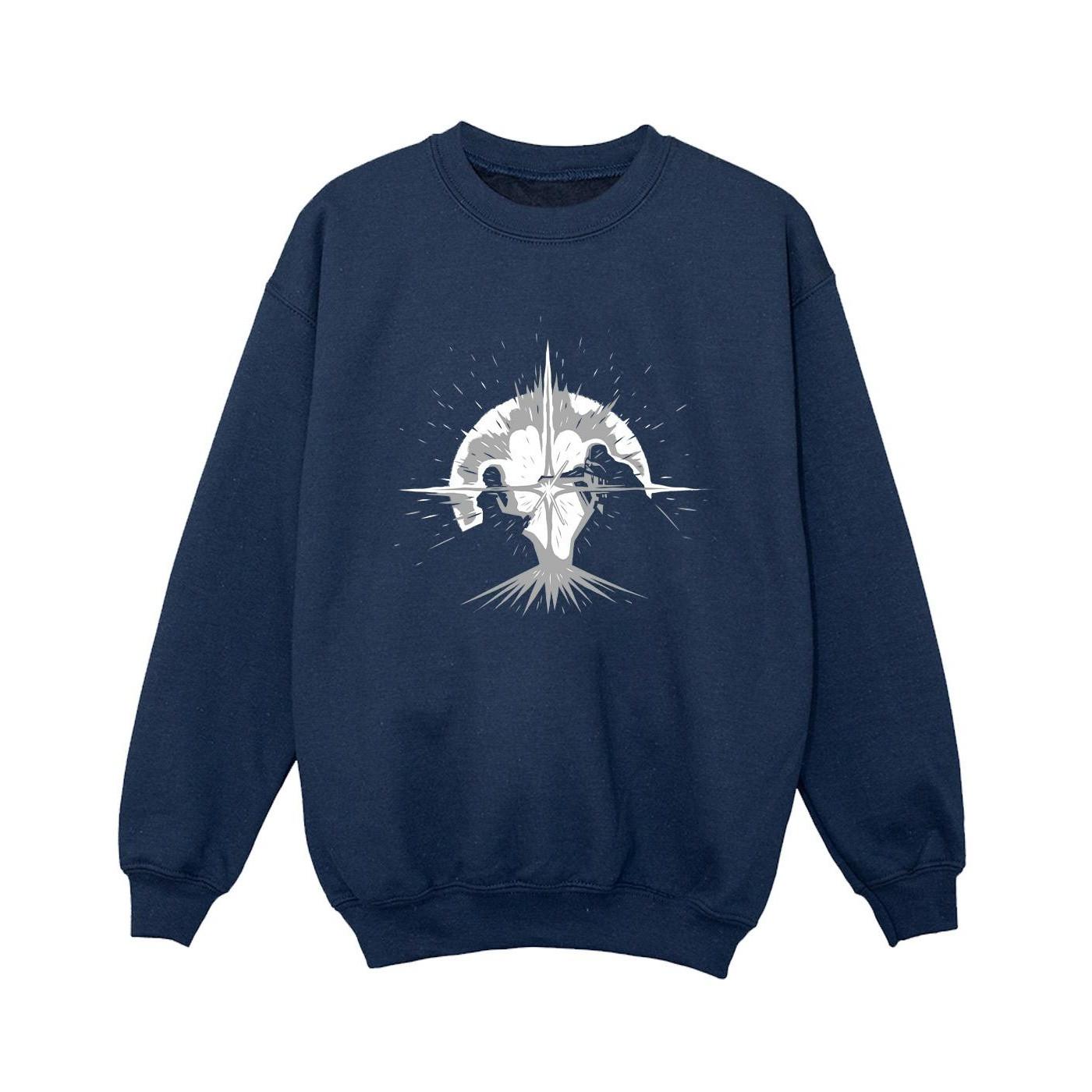 Image of Obiwan Kenobi Saber Silhouette Fight Sweatshirt Jungen Marine 104