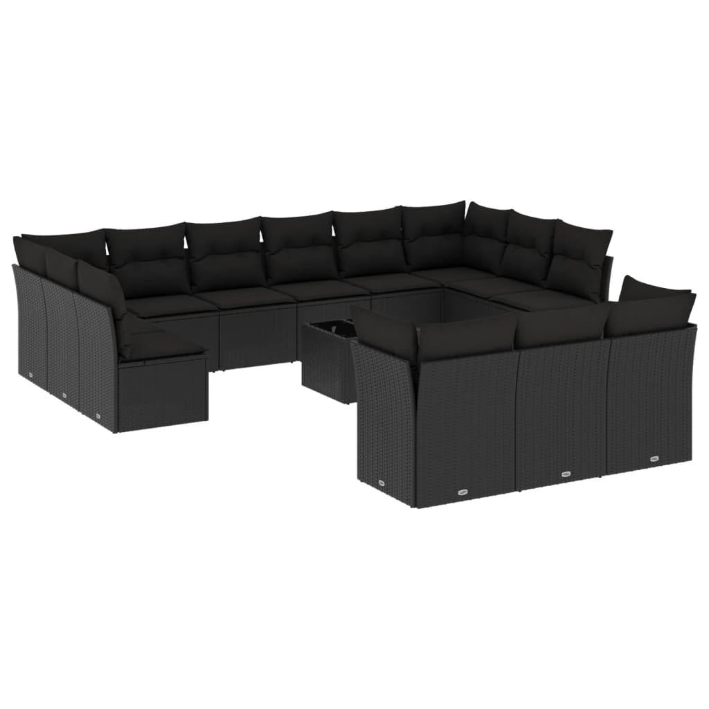 VidaXL set divano da giardino Polirattan  