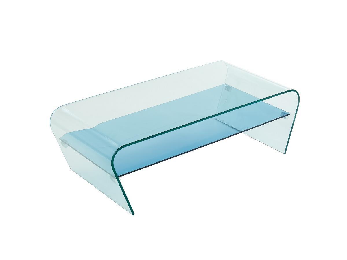 Vente-unique Couchtisch mit Ablage Glas  KELLY  