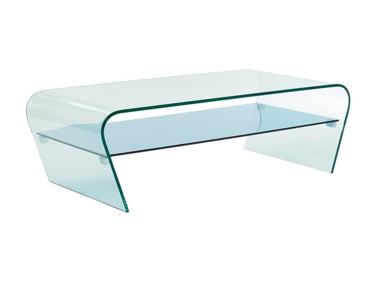 Vente-unique Table basse Verre trempé Tablette e laquée KELLY  