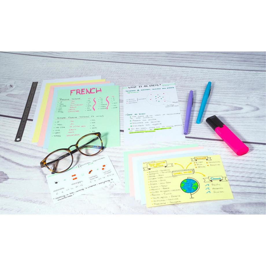 Exacompta Confezione 100 cartoncini bristol formato sotto film - bianco senza righe non perforati 148x210mm - x 10  