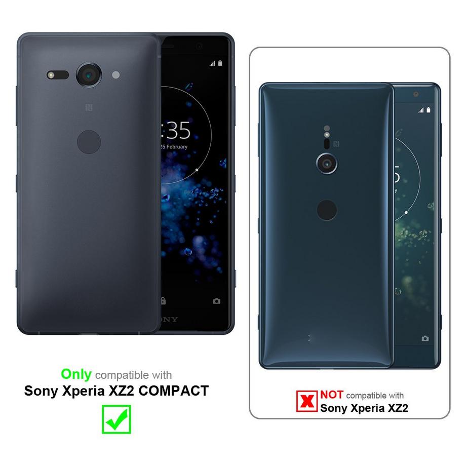 Cadorabo  Hülle für Sony Xperia XZ2 COMPACT Standfunktion, Kartenfach 
