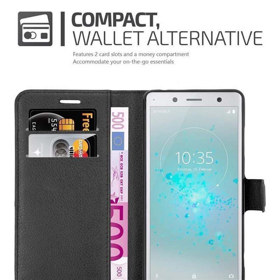 Cadorabo  Hülle für Sony Xperia XZ2 COMPACT Standfunktion, Kartenfach 