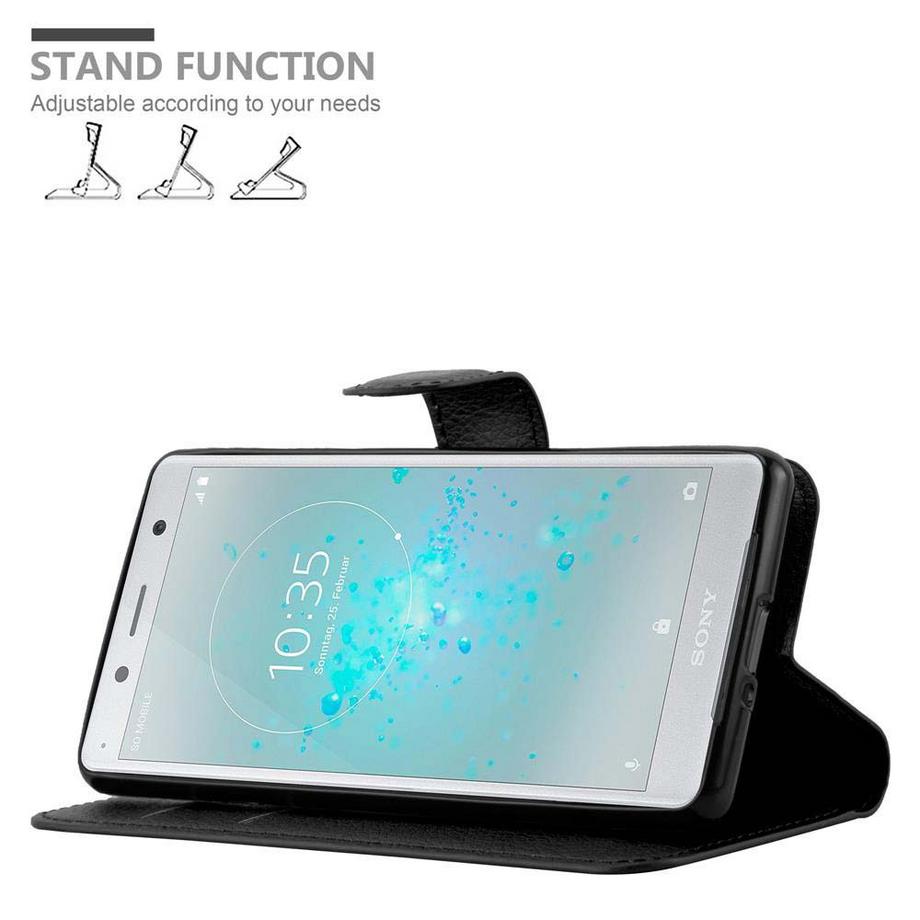 Cadorabo  Hülle für Sony Xperia XZ2 COMPACT Standfunktion, Kartenfach 