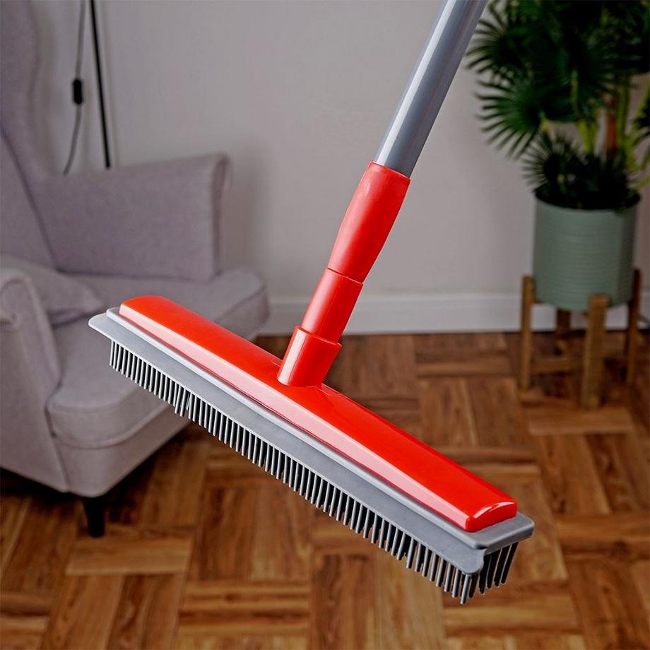 B2X  Teleskopbesen mit Gummibürsten und Wasserabstreifer 