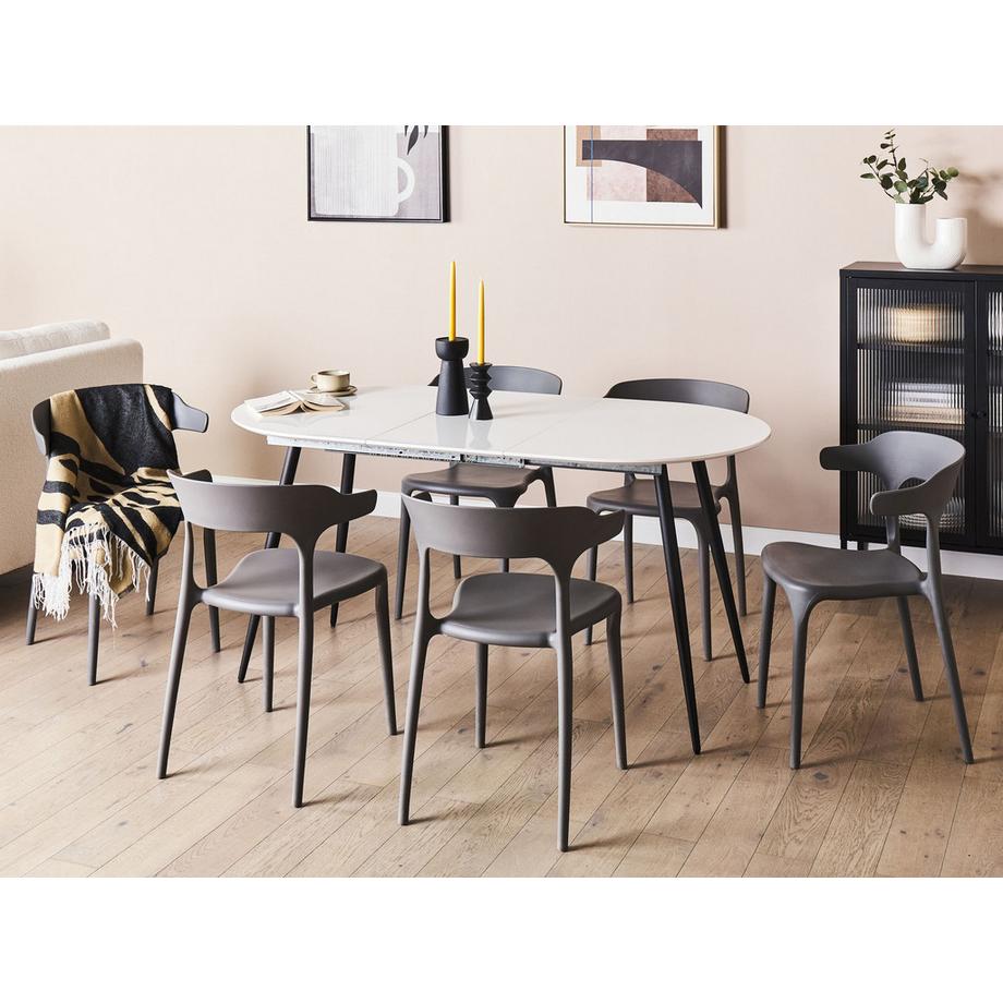 Beliani Table de salle à manger extensible en MDF Moderne STAVERTON  