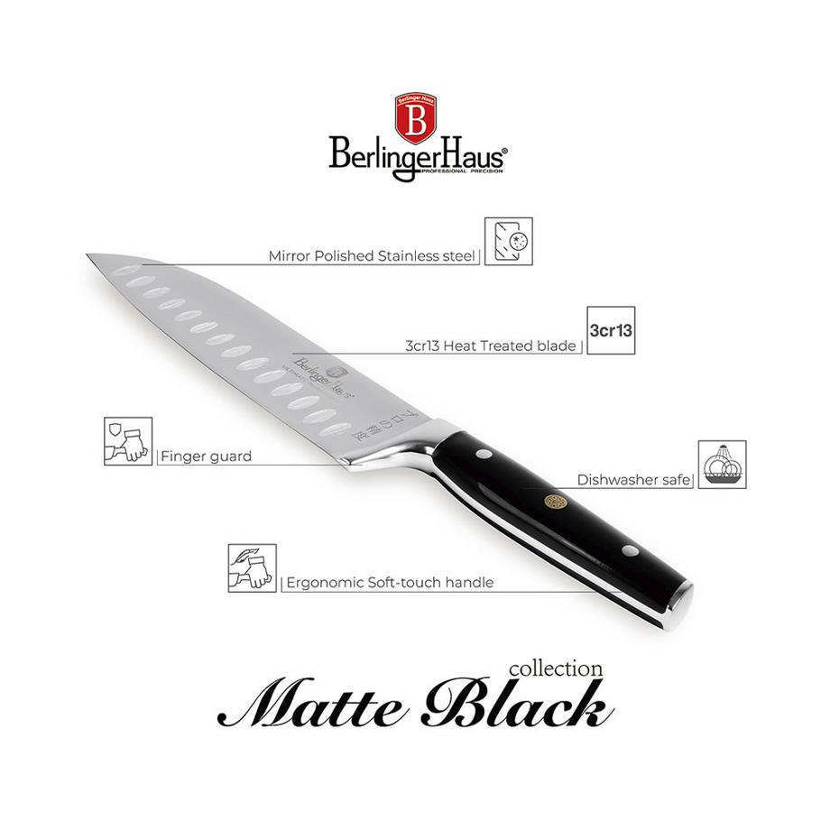 Berlinger Santoku Messer 17.5cm Black Vantage Collection  