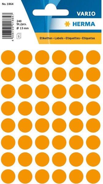 Image of Etiketten rund 13mm 1864 leuchtorange 240 Stück Etiketten rund 13mm 1864 leuchtorange 240 Stück