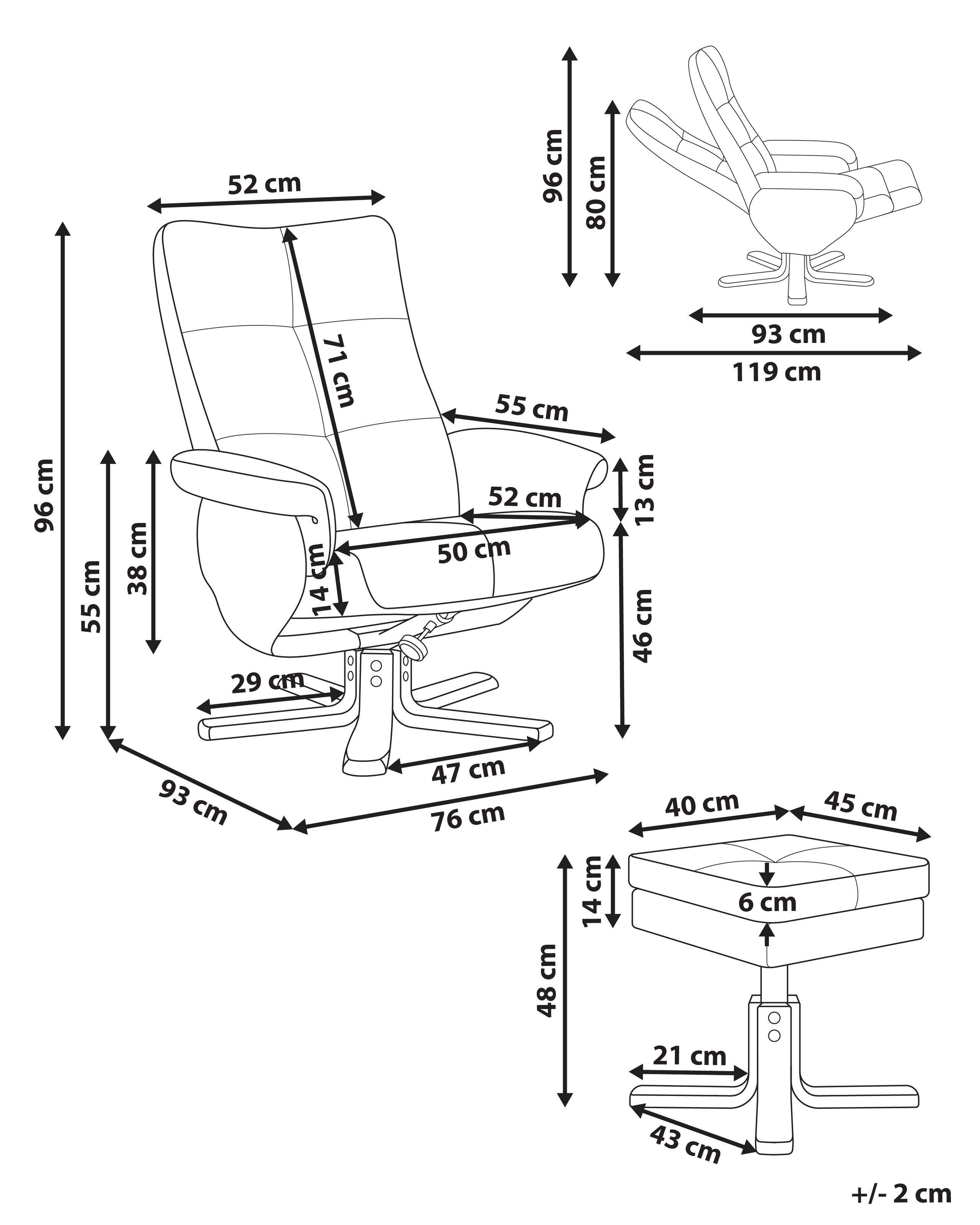 Beliani Sedia reclinabile en Bouclé Classico EPSE  