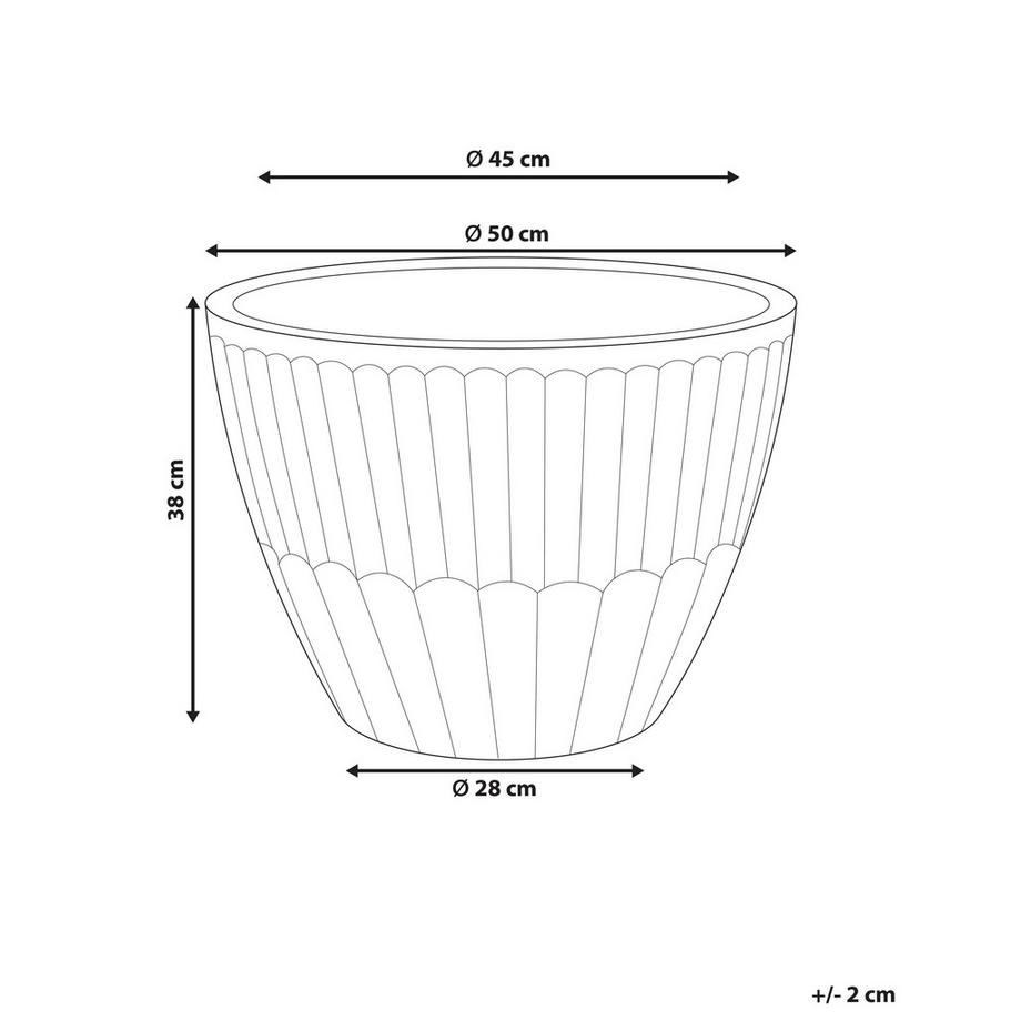 Beliani Vaso per piante en Terracotta Mediterraneo NYSSA  