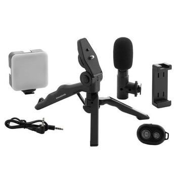 Vlog-Kit mit Lampe, Mikrofon und Fernbedienung