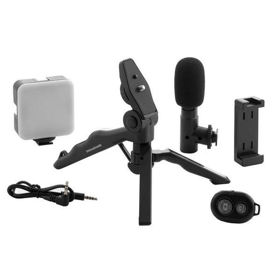 InnovaGoods  Vlog-Kit mit Lampe, Mikrofon und Fernbedienung 