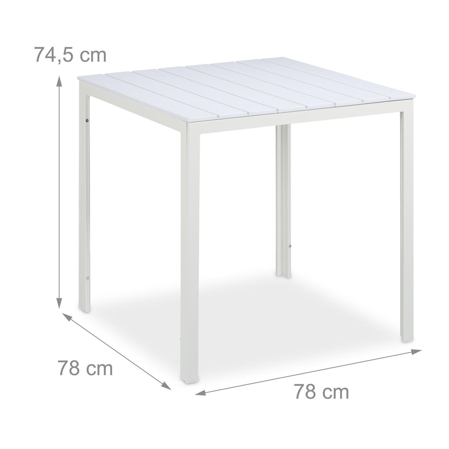 B2X Table de jardin ronde aspect rotin  