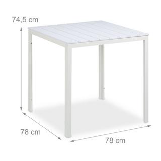 B2X Table de jardin ronde aspect rotin  