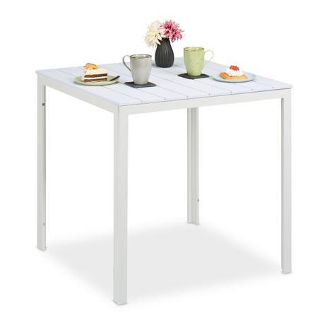 B2X Table de jardin ronde aspect rotin  