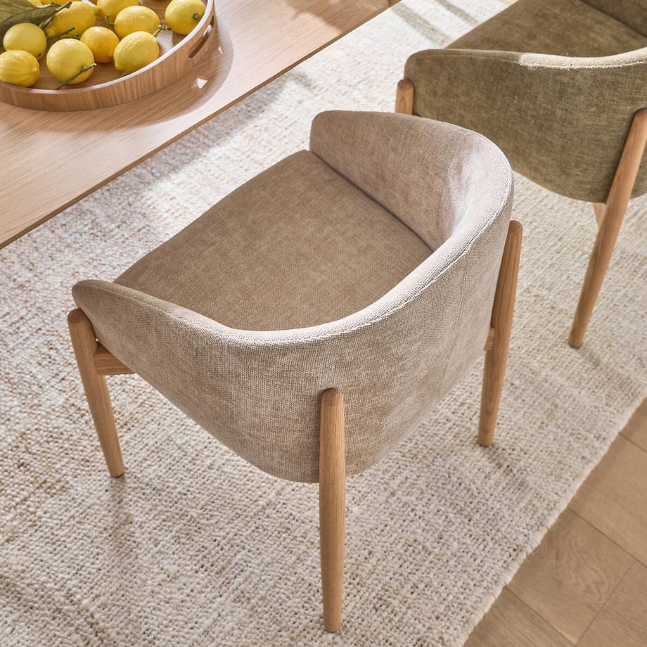 La Redoute Intérieurs Fauteuil de table en tissu texturé  