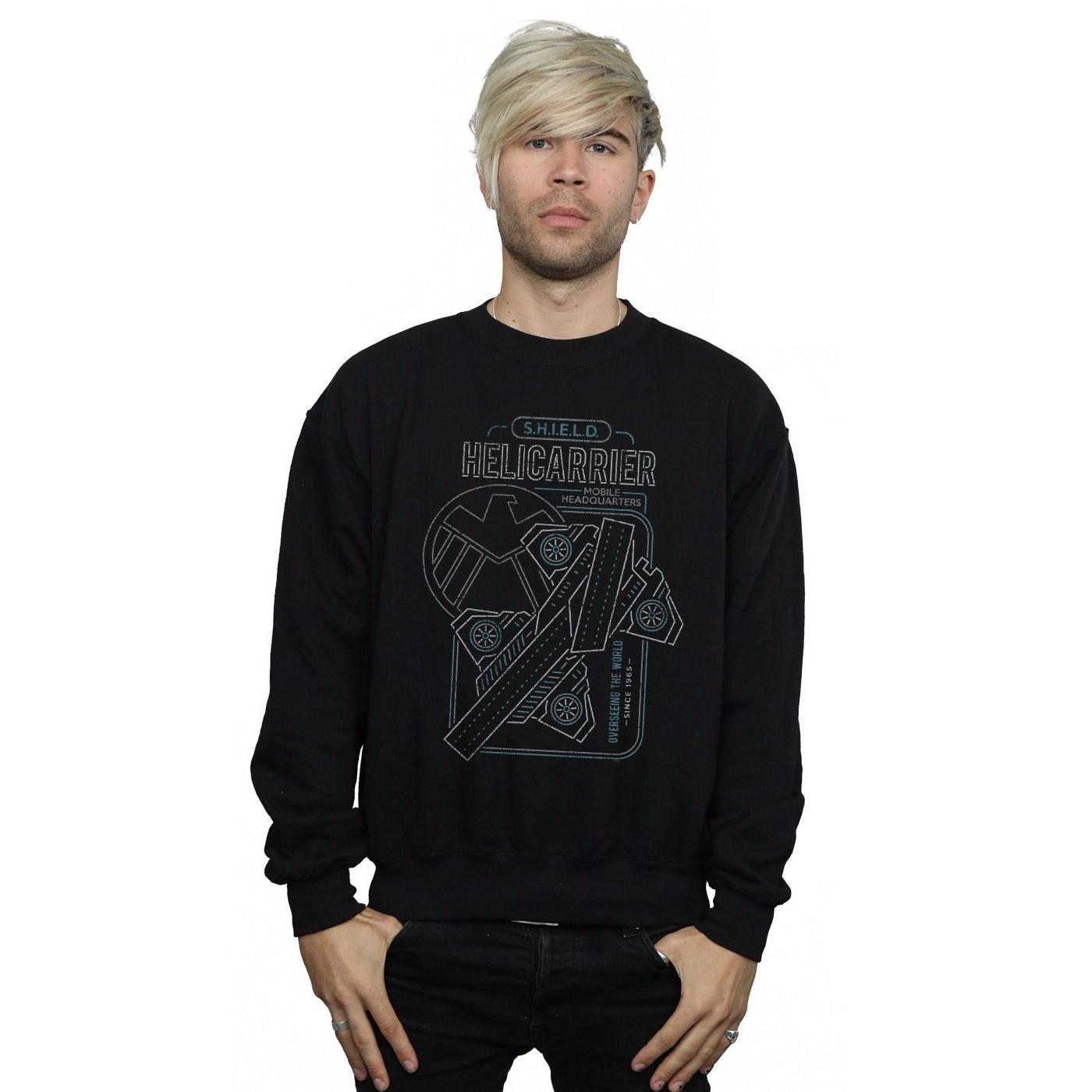 MARVEL  S.H.I.E.L.D. Helicarrier Mobile HQ Sweatshirt 