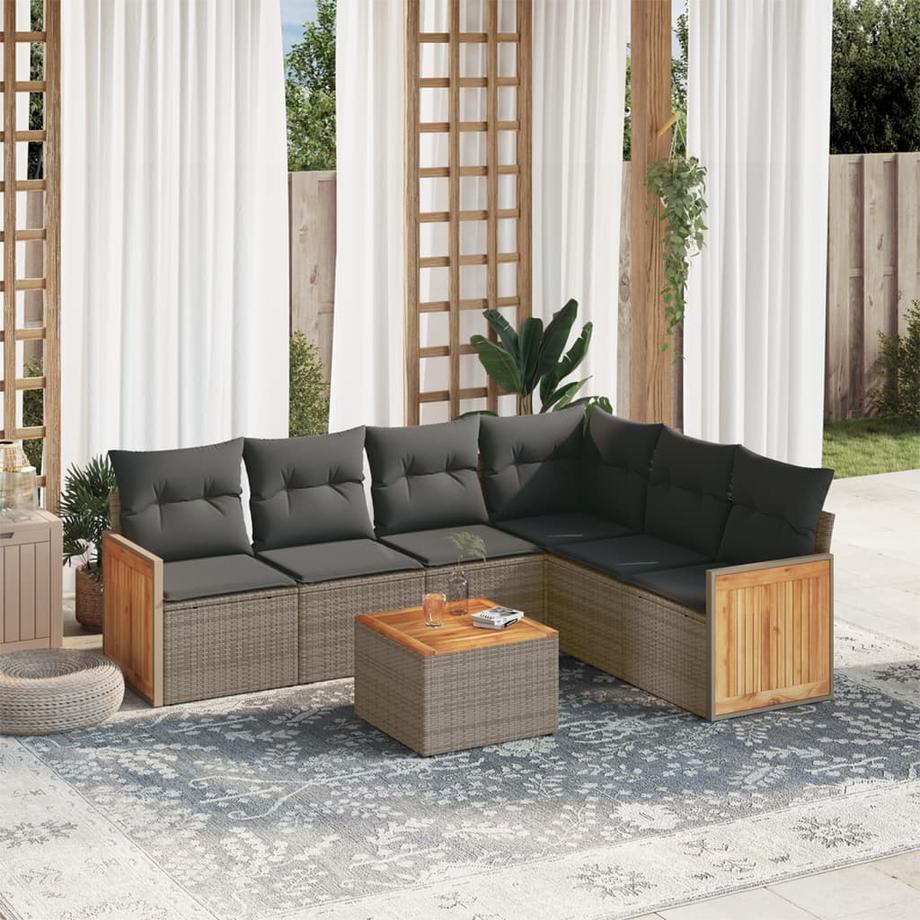 VidaXL set divano da giardino Polirattan  