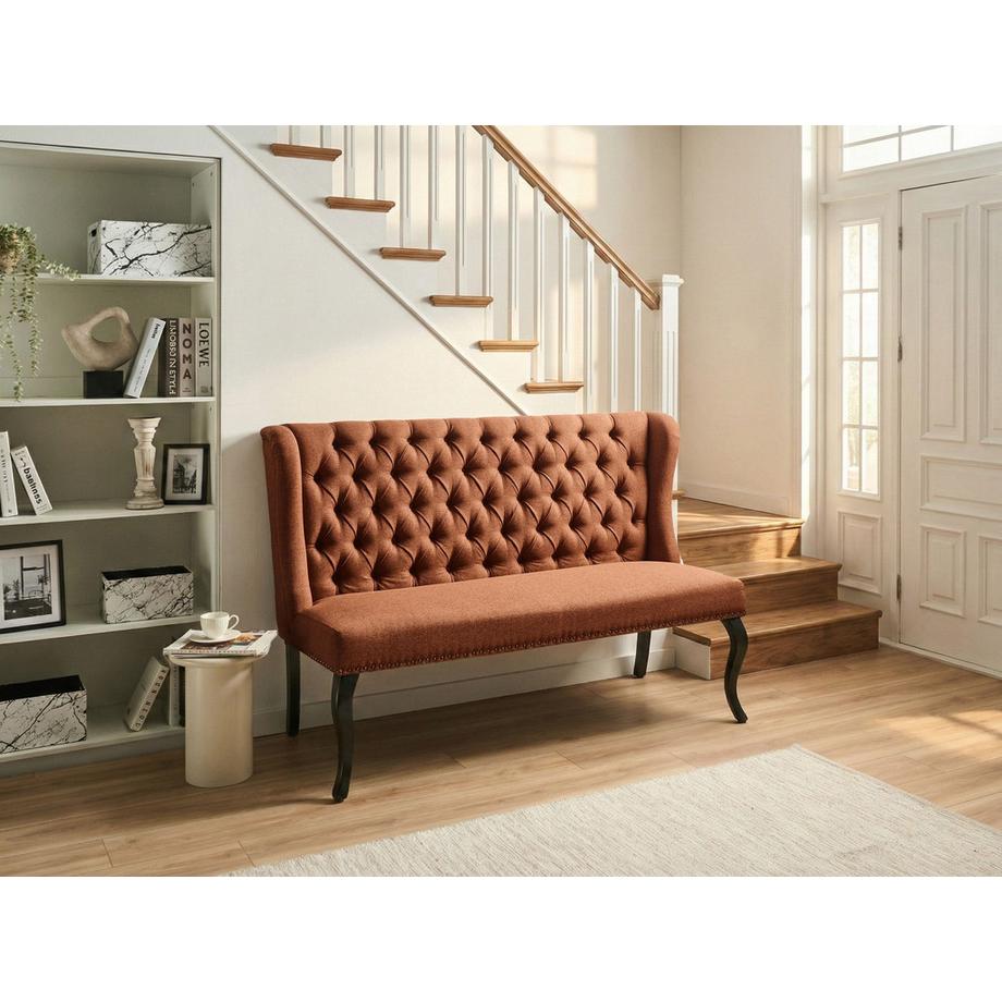Beliani 2 Sitzer Sofa aus Stoff Retro TORSBY  