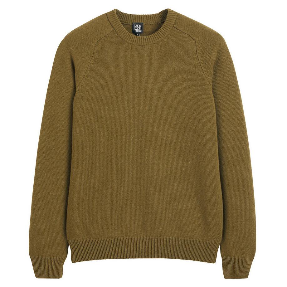 La Redoute Collections Pull col rond en lambswool  