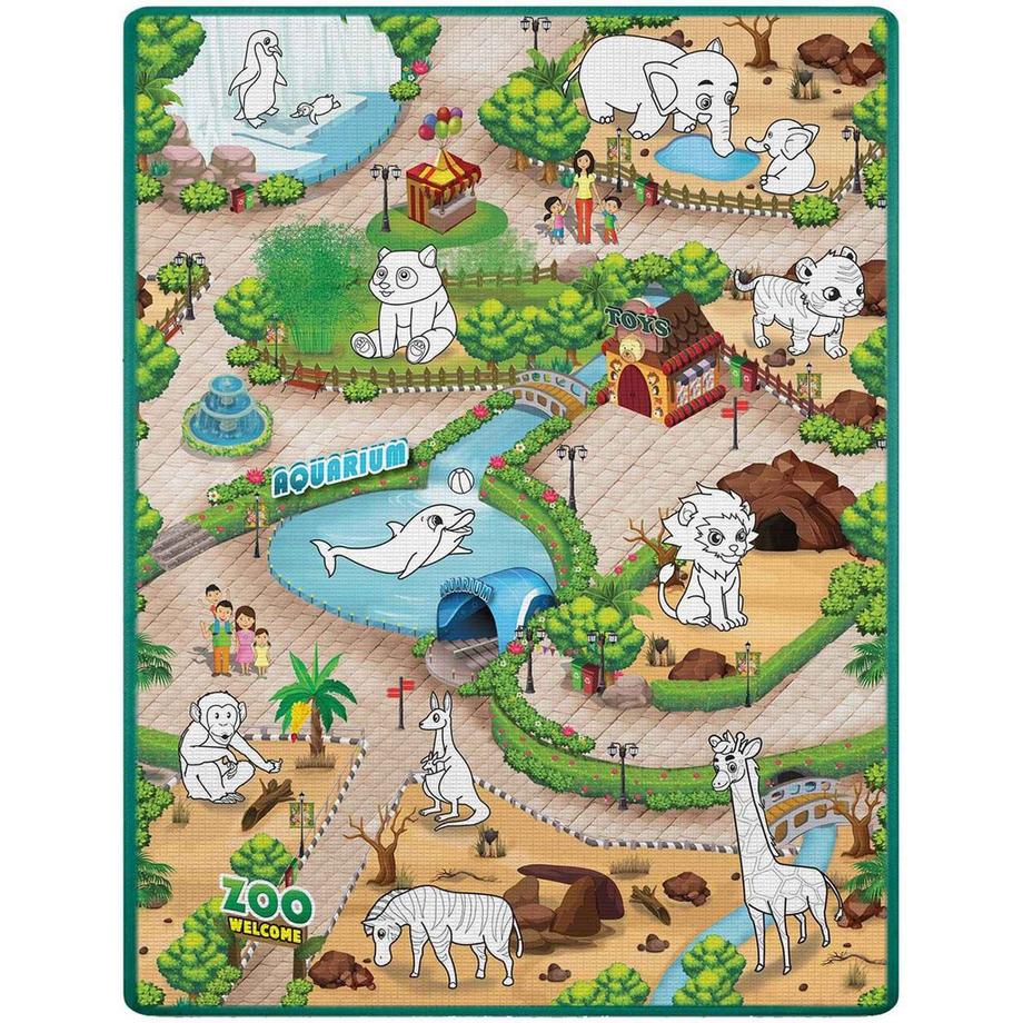 B2X Tapis à dessin coloré et flexible 120 x 90 x 0,3 cm Ricokids RK-344  