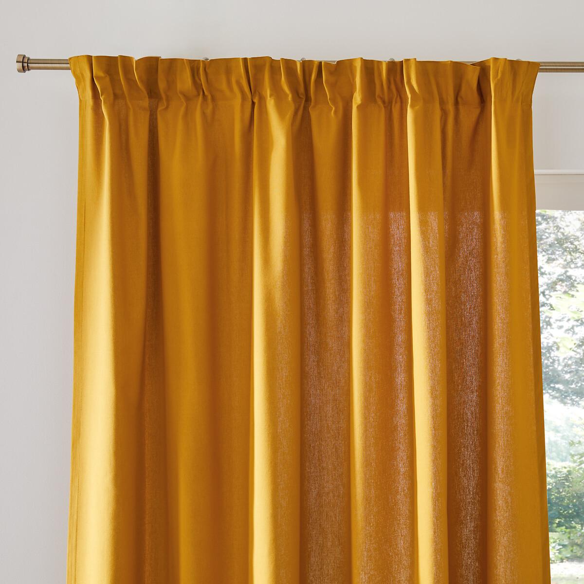 Image of Vorhang Scenario Mit Faltenband Unisex Gelb 135x220cm