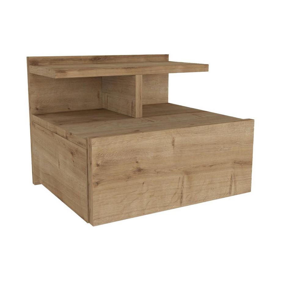 Vente-unique Nachttisch hängend - 1 Schublade - Holzfarben - AZELNO  